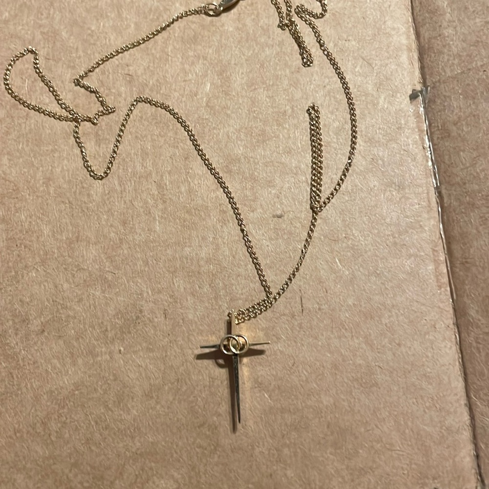 12 karat gold filled cross necklace